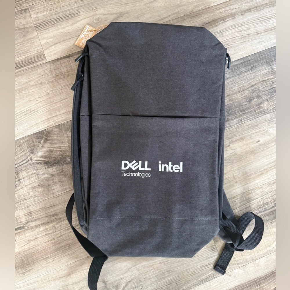 Dell Intel Technologies Eco‎ Friendly Laptop Backpack Grey Recycled Plastic NWT